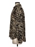 H&M 100% Polyester Animal Print Brown Long Sleeve Blouse Size 6 - photo 5