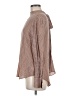 Zara Houndstooth Brown Long Sleeve Blouse Size M - photo 5
