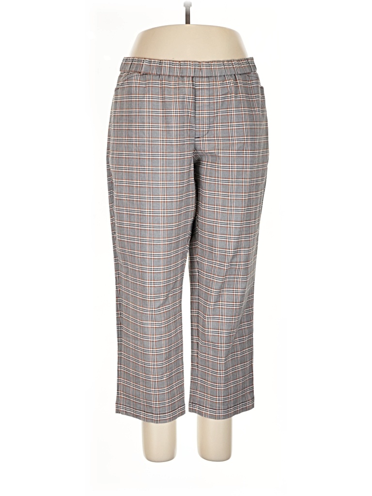 Pre-owned Lands' End Casual Pants In Gray