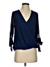 Naked Zebra 100% Polyester Blue 3/4 Sleeve Blouse Size S - photo 1