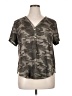 Shein Curve Camo Gray Short Sleeve Blouse Size XL - photo 1