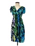 Unbranded Print Blue Cocktail Dress Size S (estimated) - photo 1