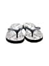 Calvin Klein Silver Black Flip Flops Size 8 - photo 2