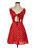 Unbranded 100% Polyester Polka Dots Red Casual Dress Size XS (estimated) - photo 1