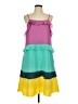 Haptics 100% Polyester Color Block Teal Cocktail Dress Size L - photo 1