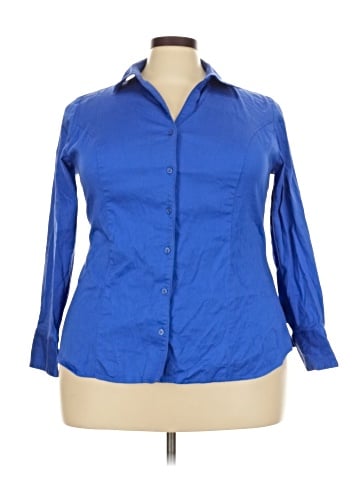Lane Bryant 3/4 Sleeve Button-Down Shirt (view 1)