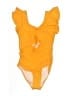 Unbranded Solid Orange One Piece Swimsuit Size S - photo 1