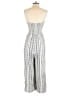 L Space 100% Cotton Checkered-gingham Gray Jumpsuit Size M - photo 2
