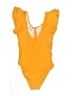 Unbranded Solid Orange One Piece Swimsuit Size S - photo 2
