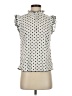 Shein 100% Polyester Polka Dots Ivory Sleeveless Blouse Size S - photo 1