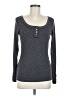 SUNBS Gray Long Sleeve Henley Size M - photo 1