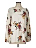 EMALINE Floral Ivory Long Sleeve Blouse Size L - photo 1