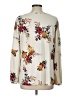 EMALINE Floral Ivory Long Sleeve Blouse Size L - photo 2