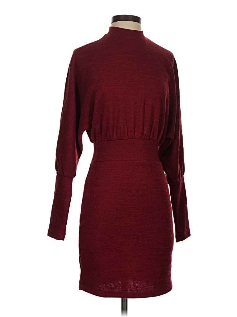 Pre-owned Hyfve Casual Dress In Burgundy