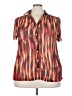 Avenue 100% Polyester Brown Short Sleeve Polo Size 18 Plus - photo 1