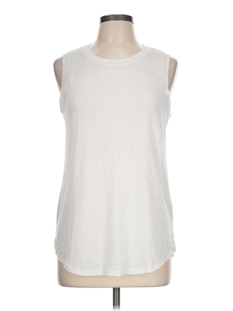 Pre-owned Athleta Sleeveless T-shirt In Ivory