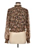 Lost + Wander 100% Polyester Floral Brown Long Sleeve Blouse Size M - photo 1