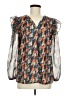 Unbranded 100% Polyester Orange 3/4 Sleeve Blouse Size M - photo 1