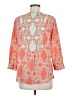 The Limited Outlet 100% Polyester Orange 3/4 Sleeve Blouse Size M - photo 2