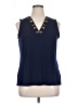 MICHAEL Michael Kors Blue Sleeveless Blouse Size XL - photo 1