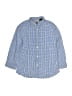 First Wave 100% Cotton Checkered-gingham Blue Long Sleeve Button-Down Shirt Size 5 - photo 1