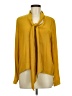 Chelsea28 100% Polyester Yellow Long Sleeve Blouse Size M - photo 1
