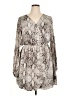 Jennifer Lopez 100% Polyester Animal Print Silver Casual Dress Size XL - photo 1