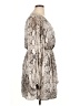 Jennifer Lopez 100% Polyester Animal Print Silver Casual Dress Size XL - photo 4