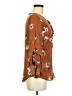 Everly 100% Rayon Brown 3/4 Sleeve Blouse Size M - photo 4