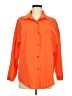 Unbranded Orange 3/4 Sleeve Button-Down Shirt Size M - photo 1