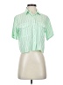Rag & Bone 100% Rayon Stripes Green Short Sleeve Blouse Size XXS - photo 1