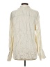 Gap 100% Rayon Metallic Ivory Long Sleeve Blouse Size L (tall) - photo 2
