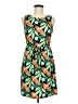 Shein 100% Polyester Tropical Green Casual Dress Size 8 - 10 - photo 1