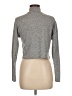 Topshop Metallic Gray Turtleneck Sweater Size 6 - photo 2