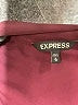 Express 100% Polyester Solid Burgundy Long Sleeve Blouse Size XL - photo 7