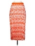 Future Collective 100% Polyester Print Orange Casual Skirt Size 0 - photo 1