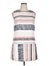 Hutch Stripes Gray Casual Dress Size XL - photo 1