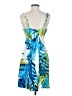 Natori 100% Polyester Tropical Blue Cocktail Dress Size S - photo 2