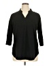Ceasikery Black 3/4 Sleeve Button-Down Shirt Size XXL - photo 1