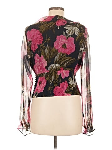 AK Anne Klein Long Sleeve Silk Top (view 2)