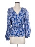 Vince Camuto Blue Long Sleeve Blouse Size S - photo 1