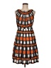 Eva Franco 100% Polyester Argyle Orange Cocktail Dress Size 6 - photo 1