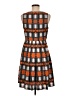 Eva Franco 100% Polyester Argyle Orange Cocktail Dress Size 6 - photo 2