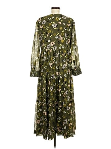 Madewell Cinch-Waist Tiered Midi Dress in Wildblooms (view 2)