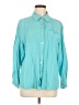 Dialogue Teal Long Sleeve Button-Down Shirt Size M - photo 1
