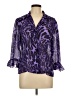 Studio 1 100% Polyester Animal Print Purple 3/4 Sleeve Blouse Size 12 - photo 1