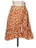 Hutch 100% Polyester Animal Print Orange Casual Skirt Size XS - photo 1