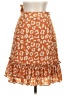 Hutch 100% Polyester Animal Print Orange Casual Skirt Size XS - photo 2