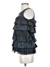 Garnet Hill 100% Silk Black Sleeveless Silk Top Size 2 - photo 5