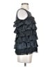 Garnet Hill 100% Silk Black Sleeveless Silk Top Size 2 - photo 4
